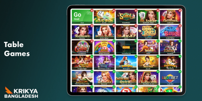Krikya casino games